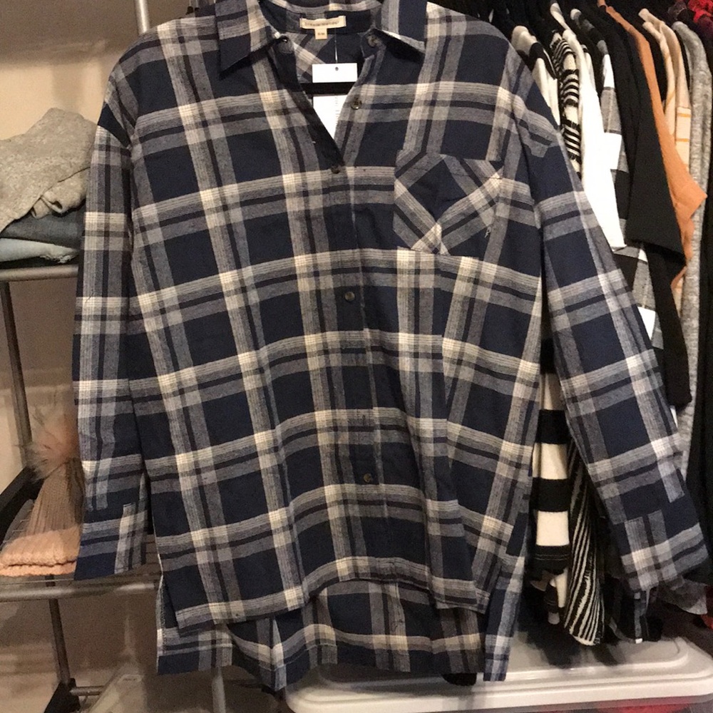 Plaid long sleeve top